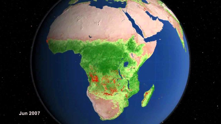 Los incendios de la tierra vistos desde el Espacio