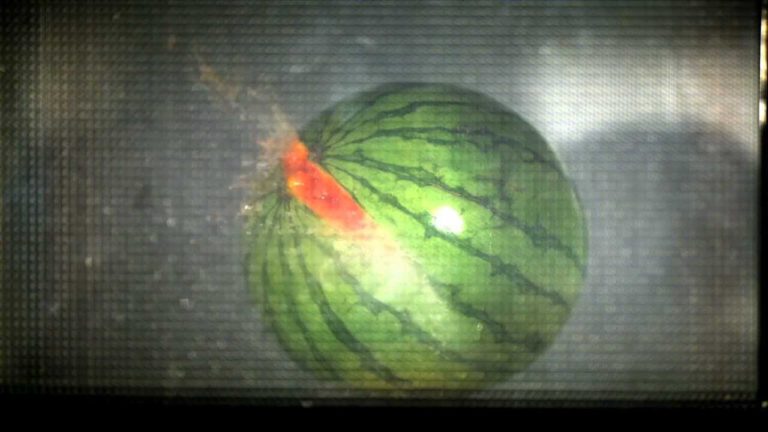 Cosas explotando en un microondas a cámara súper lenta