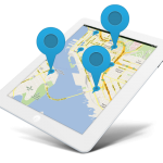 iPad con un mapa