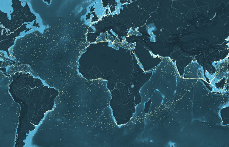 Mapa interactivo de la enorme red de distribución marítima mundial