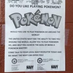 Pokémon Go en un cartel del ejército de EEUU