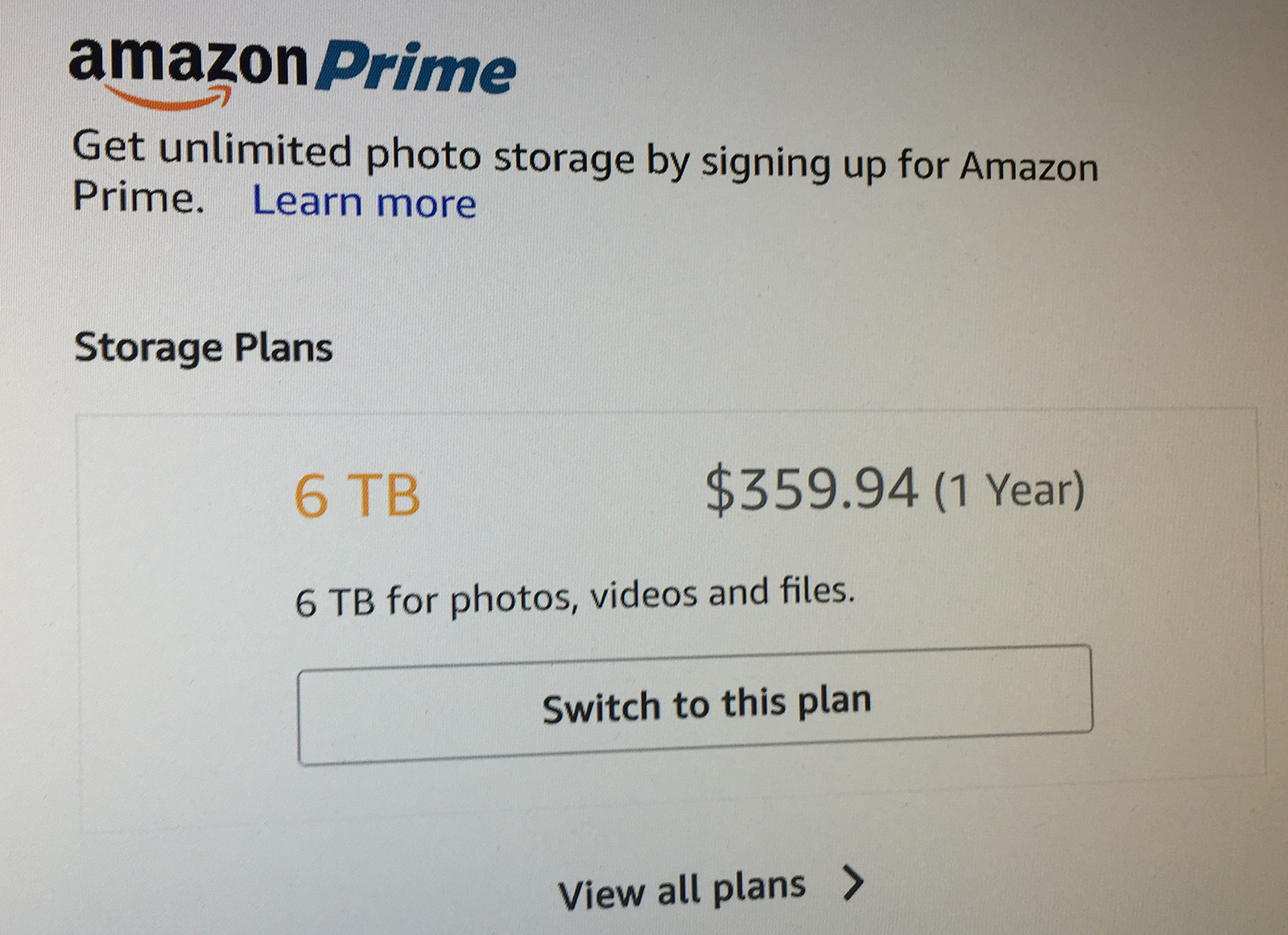 Nuevos planes de almacenamiento online de Amazon